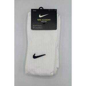 Nike Academy Soccer Socks Knee Length White Men's 8-12 Women 10-13 NEW